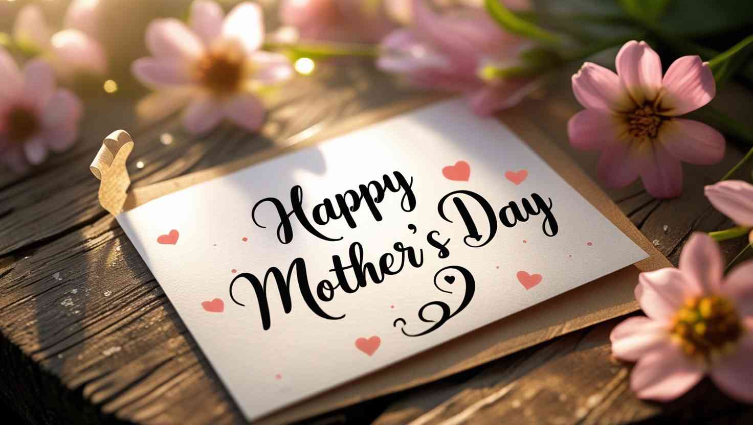 handwritten Mother's Day card